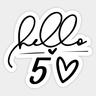 Hello 50 Heart,Funny 50th Birthday Sticker